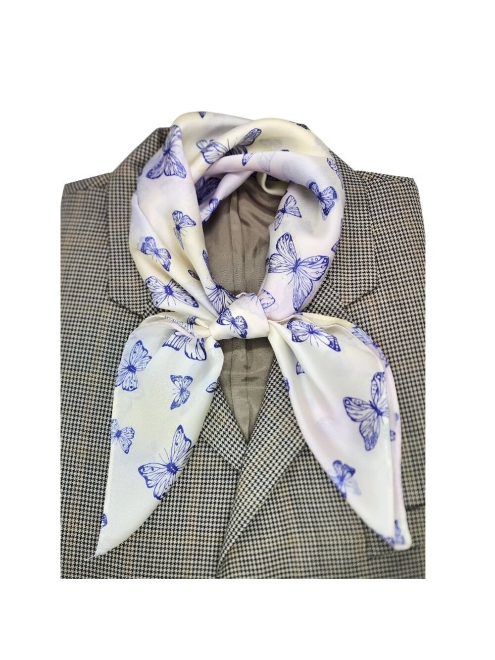 ✨Luxury Elegant Purple Butterfly Silky Scarf Square Head Bandana Soft Neck Wrap✨